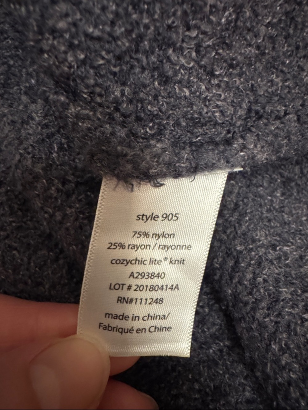 Barefoot Dreams CozyChic Lite Long Hooded Open Front Cardigan Sweater Sz M - Picture 8 of 9